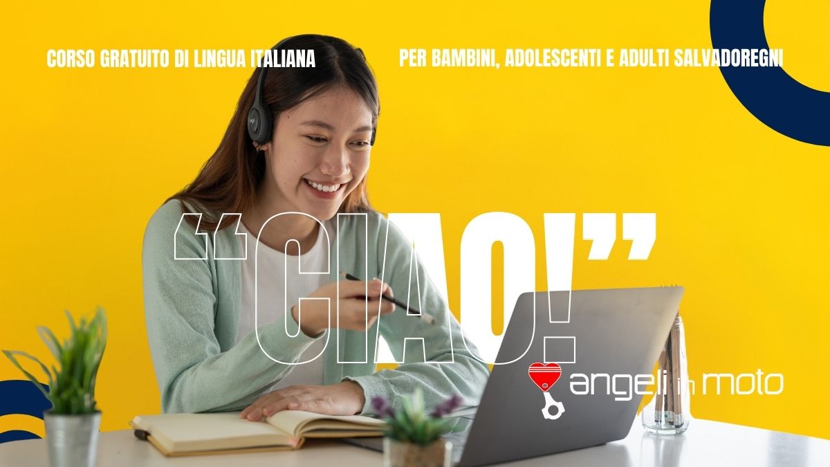Studenti partecipano al corso italiano gratuito in El Salvador promosso da Angeli in Moto